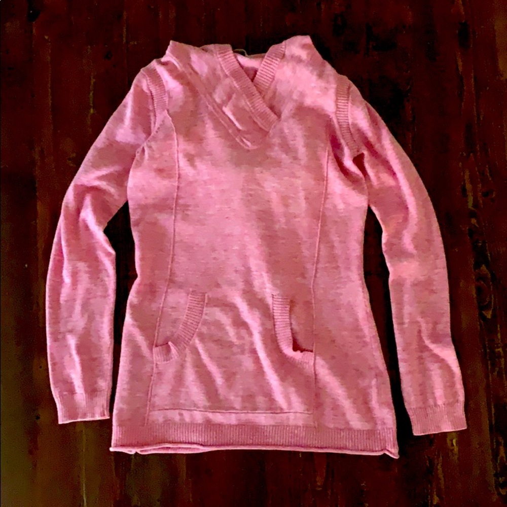 Athleta Olema hooded pink sweater